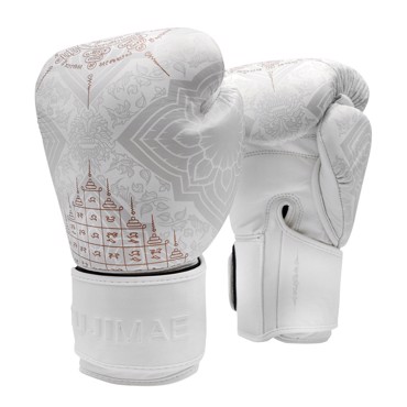 FUJIMAE SAK YANT 2 MUAY THAI GLOVES -white